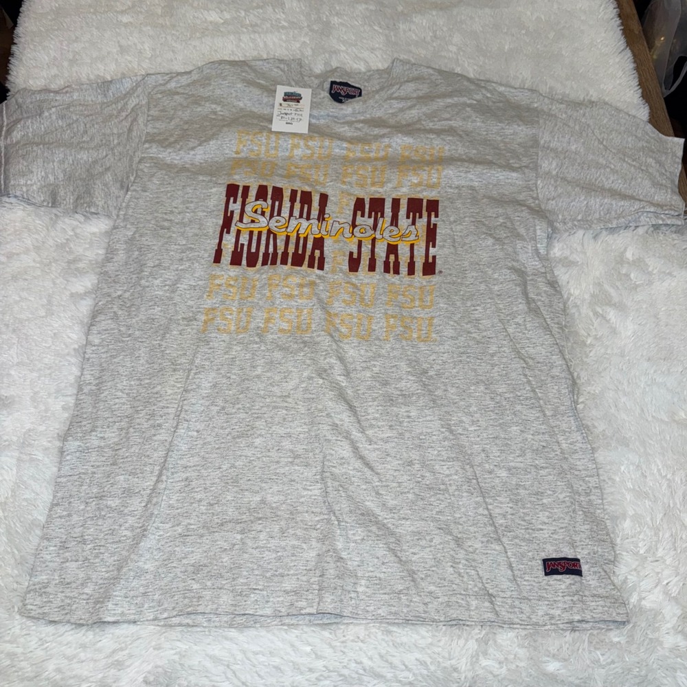 JanSport T-Shirt Mens XL Grey Excellent Florida State Seminoles FSU Graphic Tee
